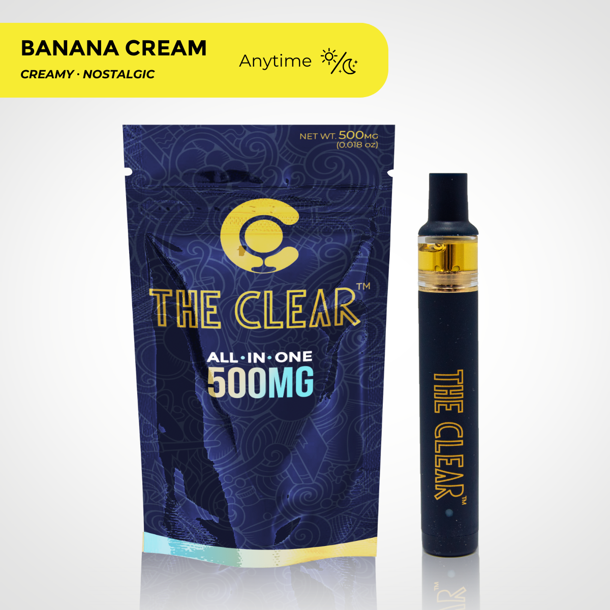 The Clear Banana Cream Disposable Vape .5 gram