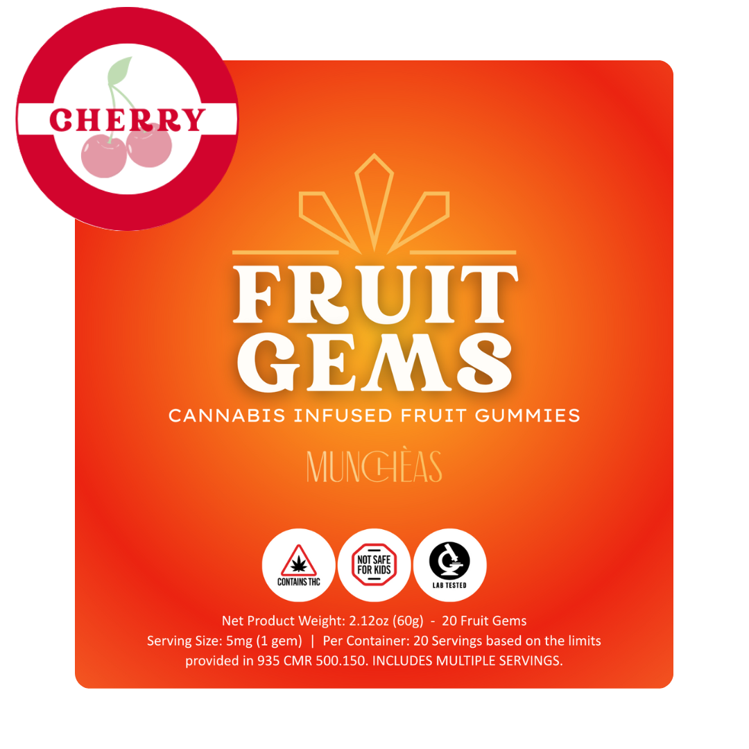 Muncheas Cherry Fruit Gems 100mg edibles