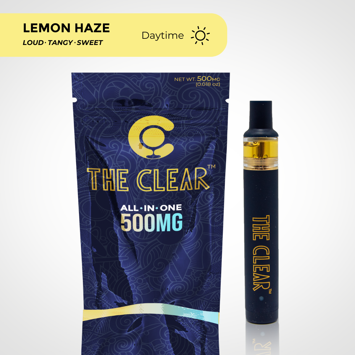 The Clear Lemon Haze Disposable Vape .5 gram