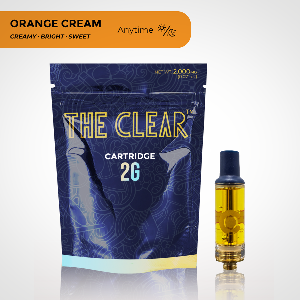 Orange Cream Distillate Vape Cartridge 2 grams