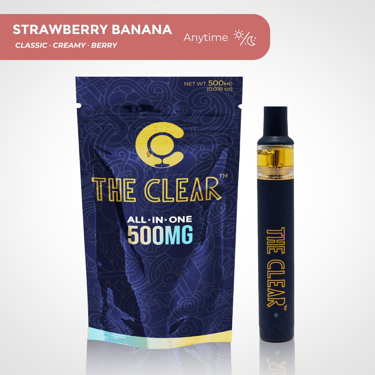 The Clear Strawberry Banana Disposable Vape .5 grams
